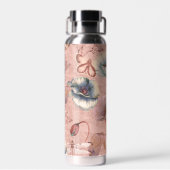 Butterflies en libellen op papavers waterfles (Achterkant)