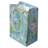 Butterflies en libellen op wilde bloemen medium cadeauzakje (Achterkant Gekanteld)