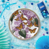 Butterflies en Lilacs Garden Party Picnic Wedding Papieren Bordje (Feest)