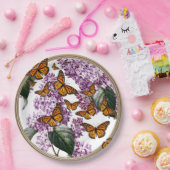 Butterflies en Lilacs Garden Party Picnic Wedding Papieren Bordje (Feest)