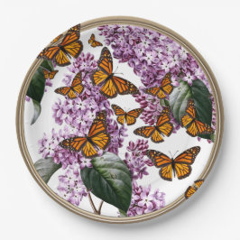Butterflies en Lilacs Garden Party Picnic Wedding Papieren Bordje