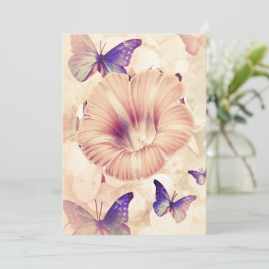 Butterflies en Lilly Kaart (Staand voorkant)