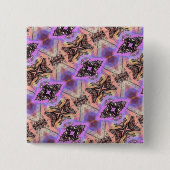 BUTTERFLIES EN MOTHES VIERKANTE BUTTON 5,1 CM (Voorkant)