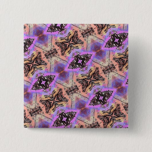 BUTTERFLIES EN MOTHES VIERKANTE BUTTON 5,1 CM (Voorkant)