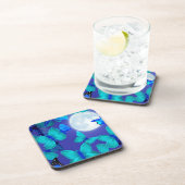 Butterflies en Moths in een Deep Blue Moonlit Sky Bier Onderzetter (Rechterzijde)