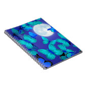Butterflies en Moths in een Deep Blue Moonlit Sky Notitieboek (Rechterzijde)