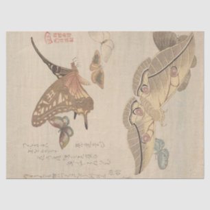 Butterflies en Moths van Kubo Shunman Tissuepapier