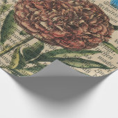 Butterflies en Papaver over de krant Cadeaupapier (Hoek)