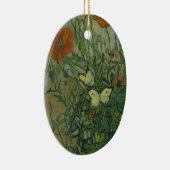 Butterflies en papavers van Vincent van Gogh Keramisch Ornament (Rechts)