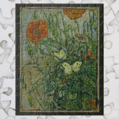 Butterflies en papavers van Vincent van Gogh Legpuzzel