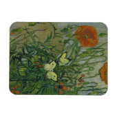 Butterflies en papavers van Vincent Van Gogh Magneet (Horizontaal)