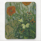Butterflies en papavers van Vincent van Gogh Muismat (Voorkant)