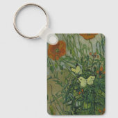 Butterflies en papavers van Vincent van Gogh Sleutelhanger (Voorkant)