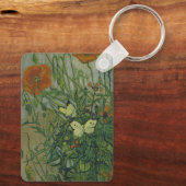 Butterflies en papavers van Vincent van Gogh Sleutelhanger (Achterkant)