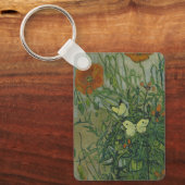 Butterflies en papavers van Vincent van Gogh Sleutelhanger (Voorkant)
