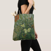 Butterflies en papavers van Vincent van Gogh Tote Bag (Dichtbij)