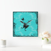 Butterflies en Paris Wall Clock Vierkante Klok (Huis)