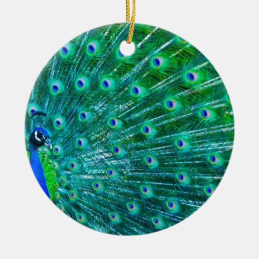 Butterflies en Peacock Keramisch Ornament (Voorkant)