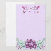 Butterflies en Peonies Briefpapier (Voorkant / Achterkant)