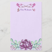 Butterflies en Peonies Briefpapier (Voorkant)