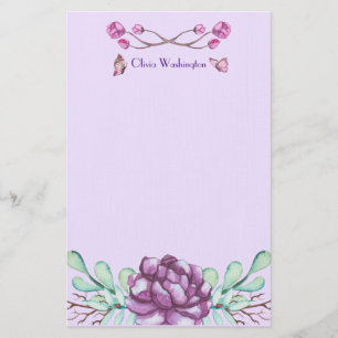 Butterflies en Peonies Briefpapier