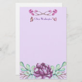 Butterflies en Peonies Briefpapier (Voorkant / Achterkant)