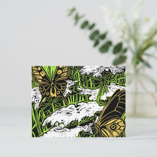 Butterflies en Queen Anne's Lace Briefkaart (Staand voorkant)