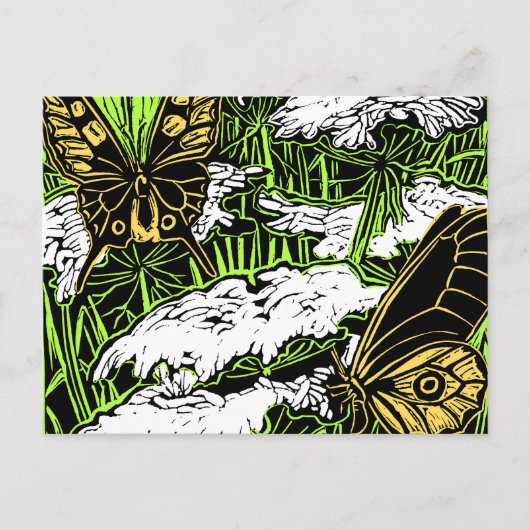 Butterflies en Queen Anne's Lace Briefkaart (Voorkant)