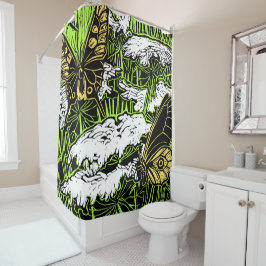 Butterflies en Queen Anne's Lace Douchegordijn