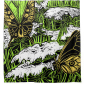 Butterflies en Queen Anne's Lace Douchegordijn (Voorkant)
