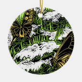 Butterflies en Queen Anne's Lace Keramisch Ornament (Voorkant)