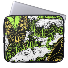 Butterflies en Queen Anne's Lace Laptop Sleeve