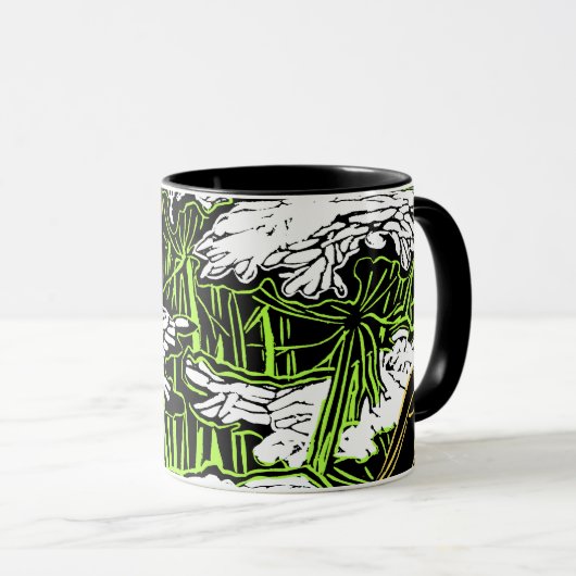 Butterflies en Queen Anne's Lace Mok (Voorkant rechts)