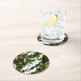 Butterflies en Queen Anne's Lace Ronde Kartonnen Onderzetter