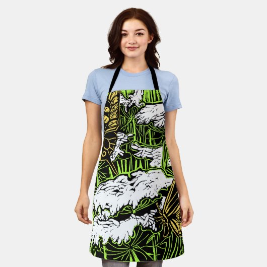 Butterflies en Queen Anne's Lace Schort (Gedragen)