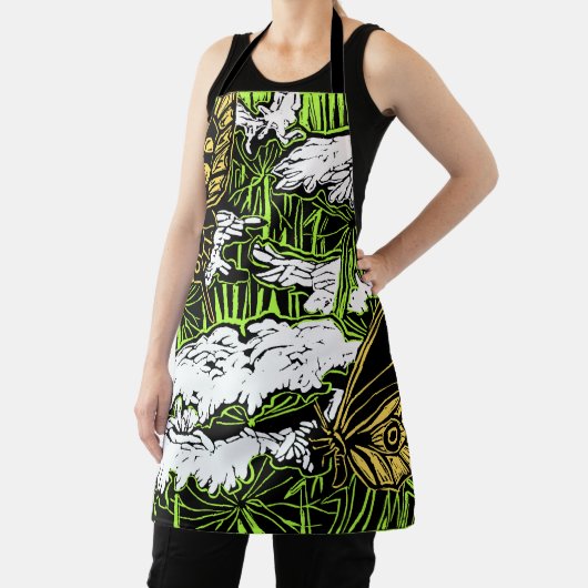 Butterflies en Queen Anne's Lace Schort (Insitu)