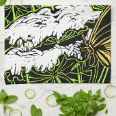 Butterflies en Queen Anne's Lace Theedoek (Gevouwen)