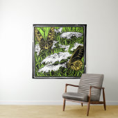 Butterflies en Queen Anne's Lace Wandkleed (In situ)