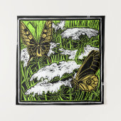 Butterflies en Queen Anne's Lace Wandkleed (Voorkant)