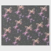 Butterflies en Raindrops Cadeaupapier (Vlak)