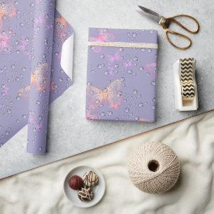 Butterflies en Raindrops Cadeaupapier