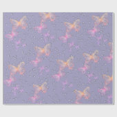 Butterflies en Raindrops Cadeaupapier (Vlak)