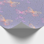 Butterflies en Raindrops Cadeaupapier (Hoek)