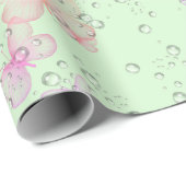 Butterflies en Raindrops Cadeaupapier (Rol Hoek)