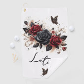 Butterflies en Rozen Golfhanddoek (Insitu)