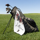 Butterflies en Rozen Golfhanddoek (Groen)