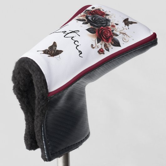 Butterflies en Rozen Golfheadcover (3/4 voorkant)