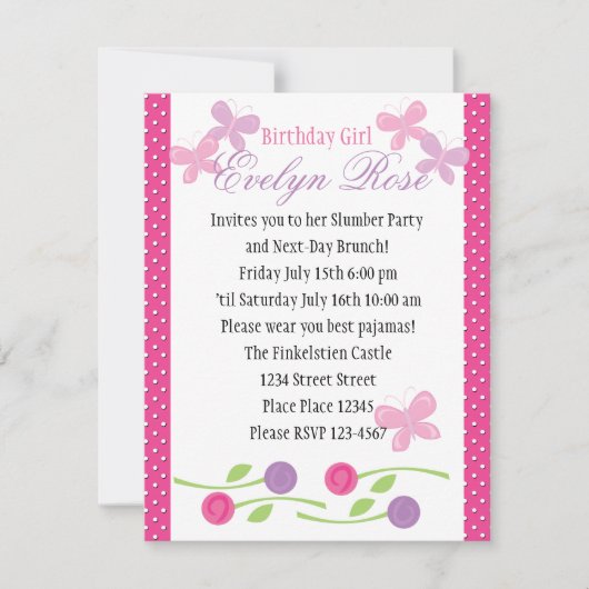 Butterflies en Rozen Kaart (Voorkant)