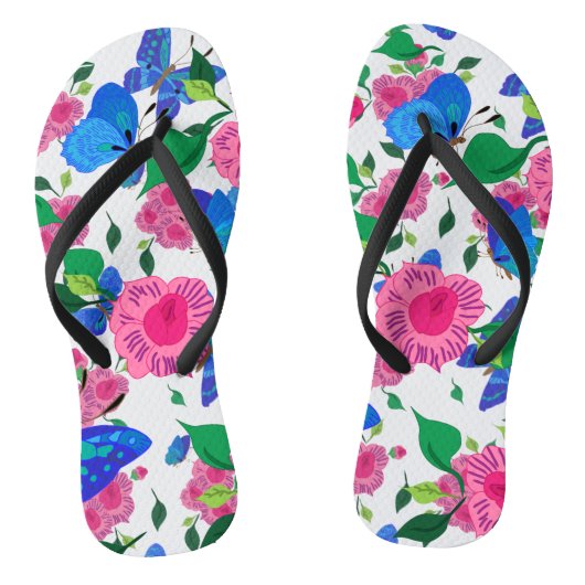 Butterflies en Rozen Teenslippers (Voetbed)