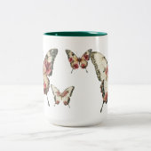 Butterflies en Rozen Tweekleurige Koffiemok (Center)